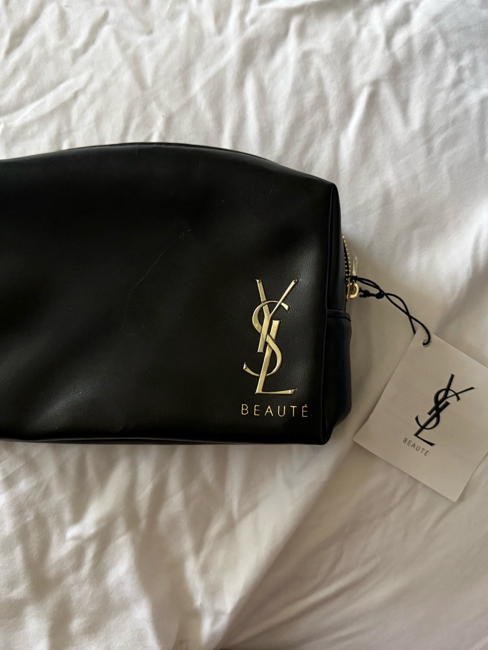 NWT YSL Makeup Cosmetic Black Bag